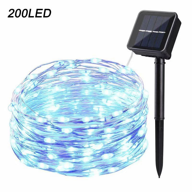 Details about   20M 200 LED Solar Fairy String Light Copper Wire Outdoor Waterproof Garden Decor