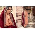 thumbnail image 4 of Designer Wedding Wear Indian Pakistani Salwar Kameez Suits Plazzo Pant Outfits ( Orange, 4XL - 50 ), 4 of 5