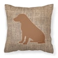 thumbnail image 2 of Carolines Treasures BB1070-BL-BN-PW1818 Boykin Spaniel Burlap and Brown   Canvas Fabric Decorative Pillow BB1070 18H, 2 of 2