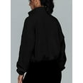 thumbnail image 3 of Anbech Women's Crop Zip Up Jacket Y2K Trendy Long Sleeve Fall Clothes, 3 of 6