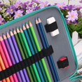 thumbnail image 4 of Veeki, nueva bolsa de lápices de Pu de gran capacidad, bolsa de papelería para estudiantes, bolsa de almacenamiento de pintura artística con 200 agujeros, cortina para bolígrafos, 4 of 4