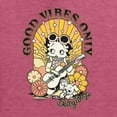 thumbnail image 5 of Wild Bobby, Betty Boop Good Vibes Only Betty Boop Unisex Hoodie Sweatshirt, Vintage Heather Red, Small, 5 of 5
