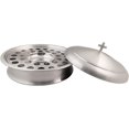 thumbnail image 1 of Mayur Export Plateau de Service Sacré en Acier Inoxydable pour Communion Incluant Assiette Centrale pour Pain avec Couvercle - (Argent/mat), 1 of 3