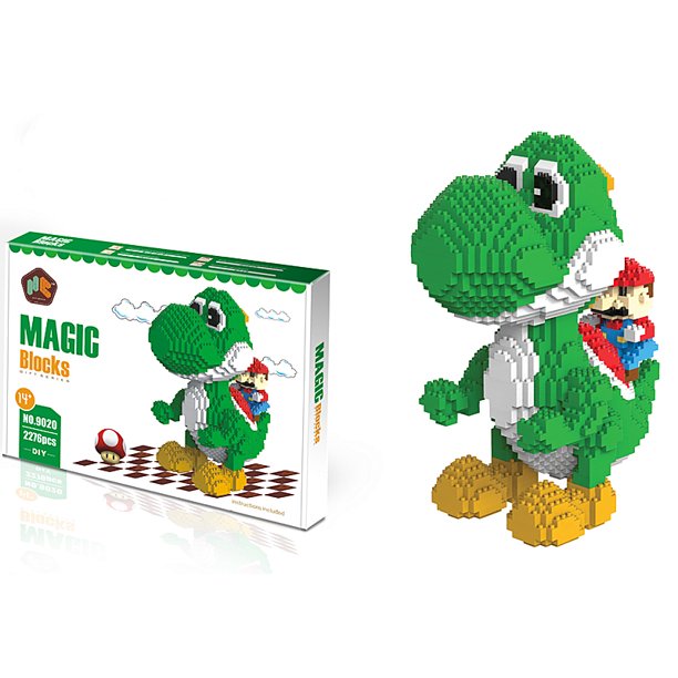 Divertidos bloques de construcción de partículas pequeñas, modelo de ensamblaje Yoshi, bricolaje, juego educativo de ocio para aliviar el estrés, juguetes para niños y adultos