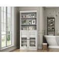 thumbnail image 3 of 100% Solid Wood 32" Bathroom Cabinet with Frosted Glass Doors, 2-Drawers and Adjustable Shelves, 3 of 6