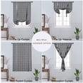 thumbnail image 2 of Tie Up Checkered Curtain, Buffalo Plaid Rod Pocket Adjustable Tie Up Shades Curtain, 2 of 6