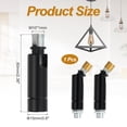 thumbnail image 2 of Adaptador de Techo Inclinado, 90/345 Grados 60x15mm M10 Rosca Fina Kit de Adaptador de Luz de Techo para Candelabro de Luz Colgante (Negro), 2 of 7