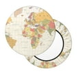 thumbnail image 2 of Naloa Vintage World Map1 Round Bar Stool Cushion Cover 12-14 inch, Fits Kitchen, Office, Restaurant Chairs - 14 inch, 2 of 7