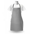 thumbnail image 3 of Abstract Apron, Boho Style Tribal Geometric Squares and Circles Triangles Contemporary, Unisex Kitchen Bib with Adjustable Neck for Cooking Gardening, Adult Size, Charcoal Grey White, by Ambesonne, 3 of 4
