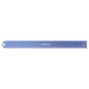 Fiskars Metal Ruler for Measuring, 12" Ruler, School Supplies, Metallic Blue