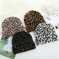 thumbnail image 3 of Travelwant Women Men Winter Hats Leopard Print Cuffed Beanie Dome Double Layers Thick Knitted Soft Warm Slouchy Skull Ski Adult Cap Warm Stretchy Cap for Outdoor, 3 of 8