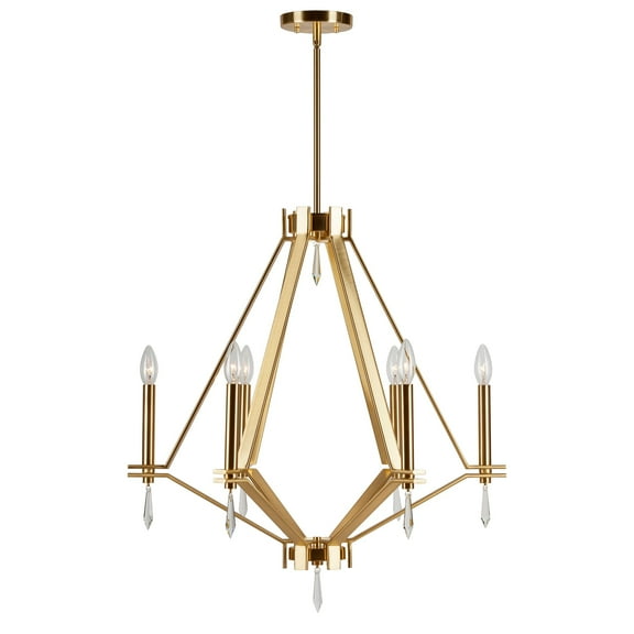 Robin 6-Light Soft Gold Chandelier - Soft Gold