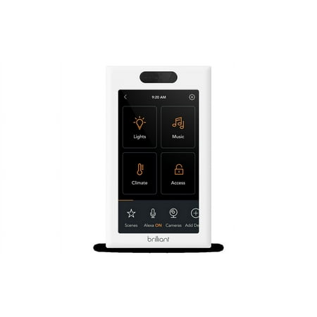 Brilliant - Wi-Fi Smart 1-Switch Home Control Panel with Voice Assistant - White