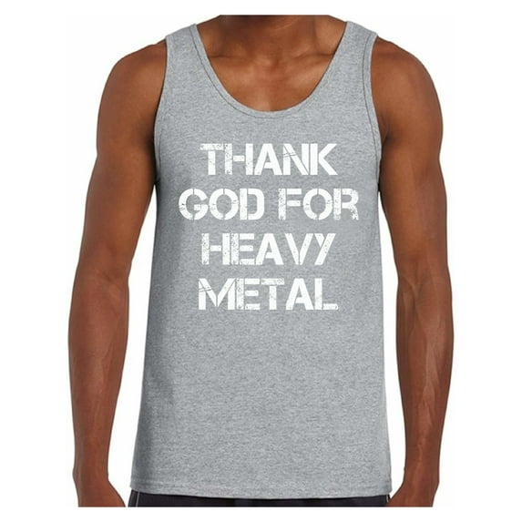 Awkward Styles Thank God for Heavy Metal Tank Top Shirt for Men Christian Mens Tanks Clothes for Men Religious Tanks Christian Birthday Gifts God Shirts Coffee Clothing Thank God for Rock Mens Shirt
