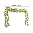 thumbnail image 3 of Ywbawe 6.9ft Pre Lit Norfolk Pine Christmas Garland with Red Berries and Pinecones Lighted Faux Greenery Garland for Mantel Fireplace Window Decor, 1 Pack, 3 of 9