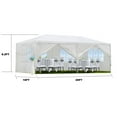 thumbnail image 6 of 10x20 FT Outdoor Party Tent with 6 Removable Sidewalls, Waterproof Wedding Gazebo, Heavy Duty Commercial Tent for Patio, Markets, Garden, White, 6 of 6