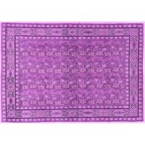 Ahgly Company Indoor Rectangle Persian Purple Traditional Area Rugs, 5' x 7'