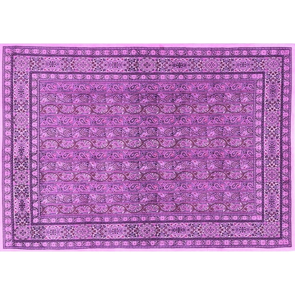 Ahgly Company Indoor Rectangle Persian Purple Traditional Area Rugs, 5' x 7'