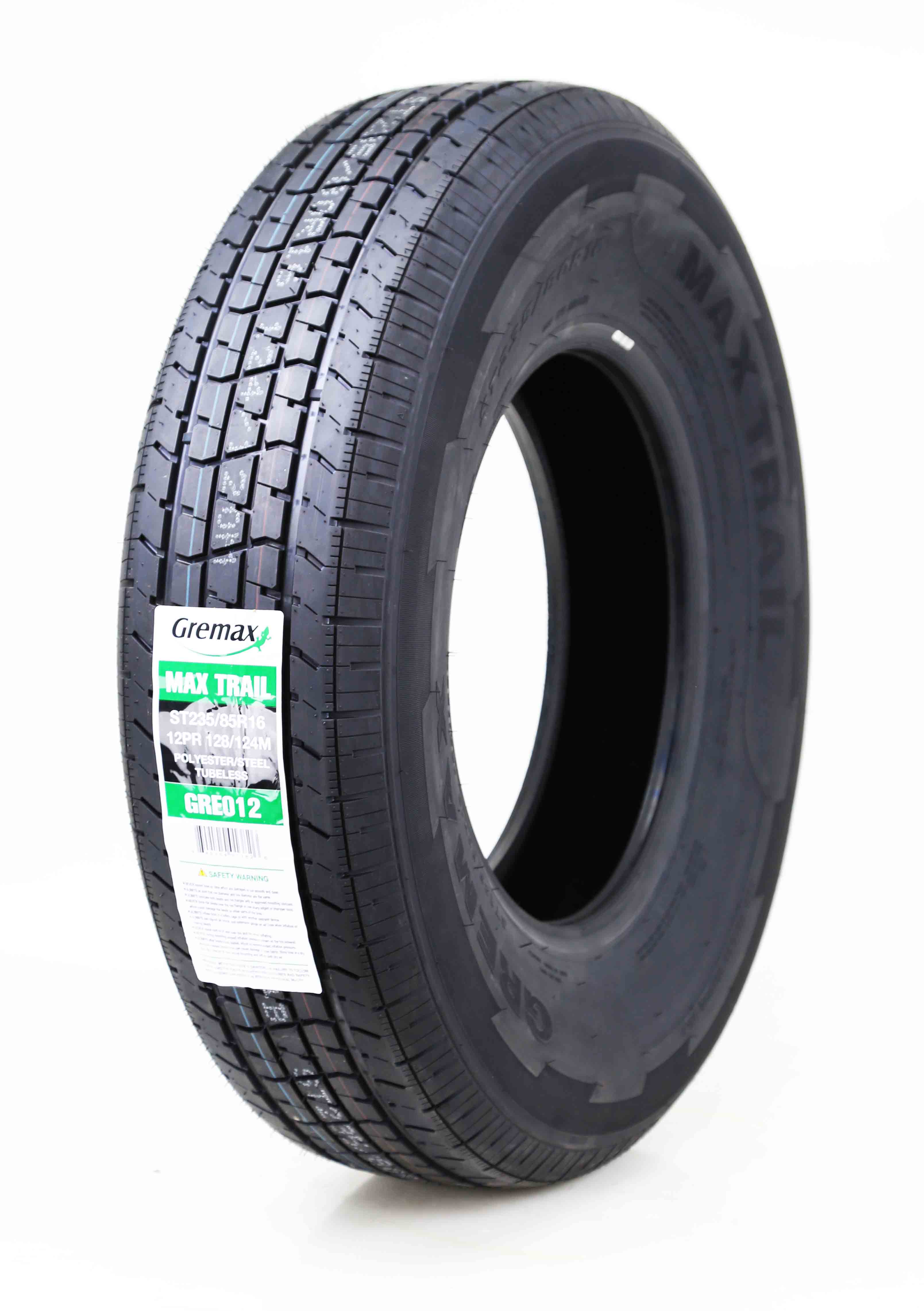 One GREMAX Premium Radial Trailer Tire ST235/85R16 12PR Load Range F