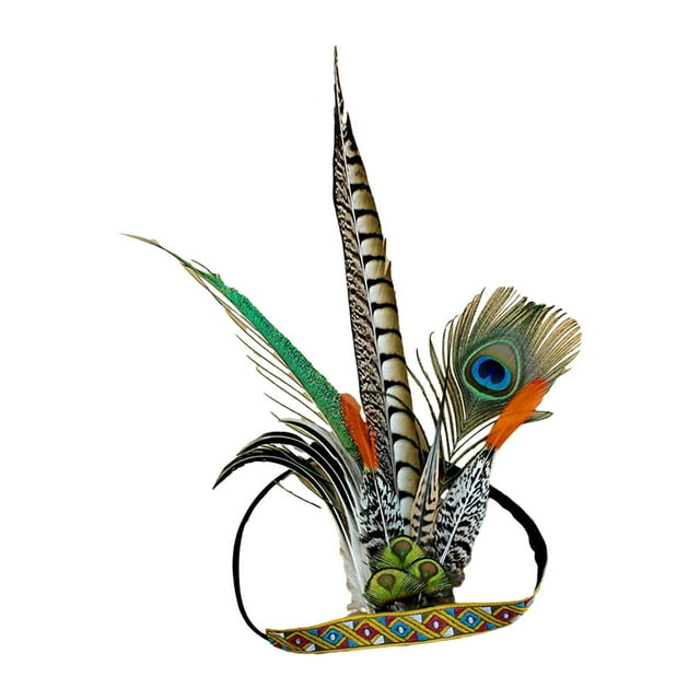 Tocado de plumas, tocado, vestido elegante, diadema para mujer, diadema de inspiración india, tocado para carnaval, Festival, Cosplay , para niños