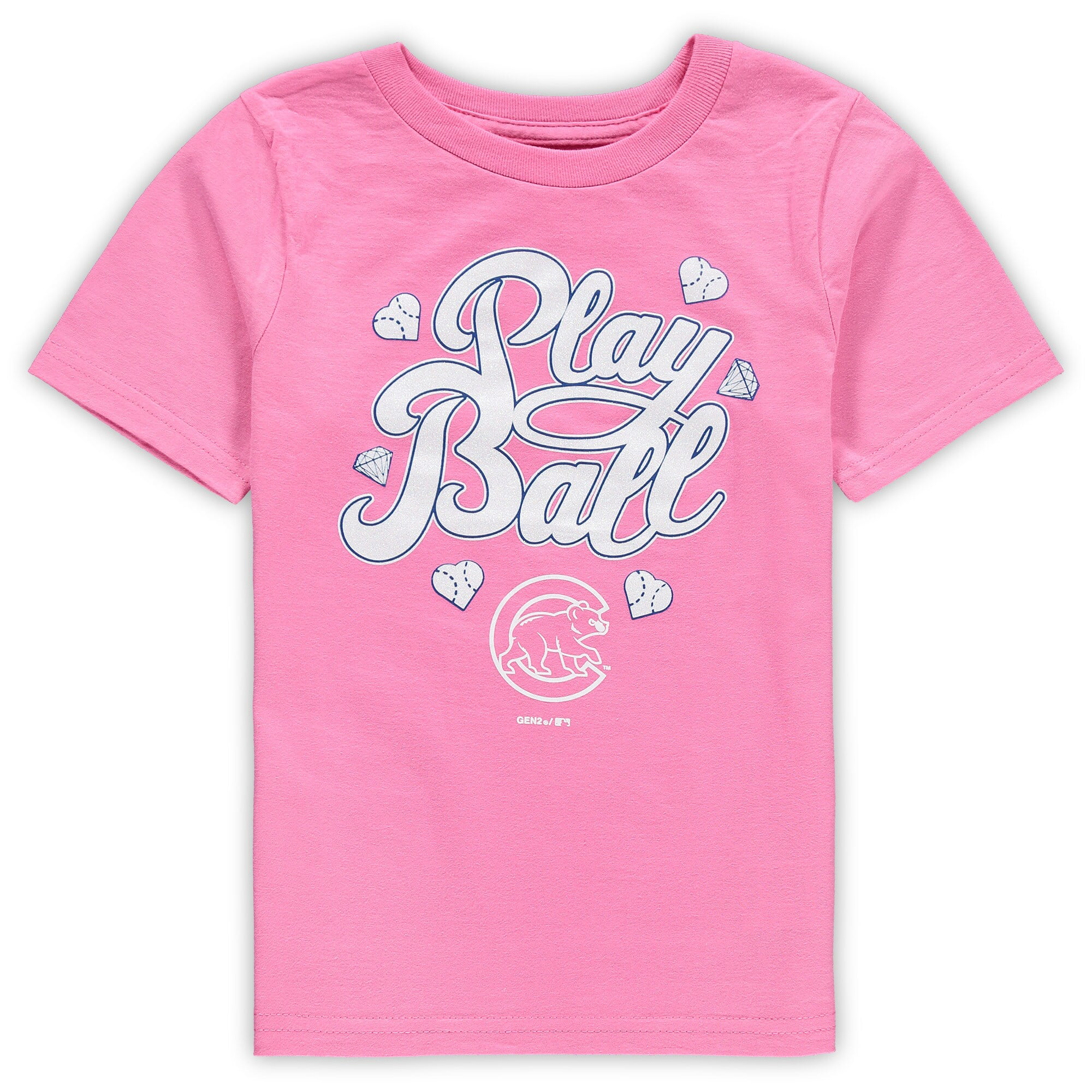 Preschool Pink Chicago Cubs Ball Girl T 