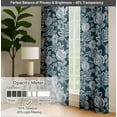 thumbnail image 6 of Vargottam Cotton Curtains for Windows - 3-in-1 Rod Pocket/Back Tab Short Window Drapes - Light Filtering Cotton Panels - Set of 2, 52"x63" - Fruits Pattern (Blue), 6 of 8