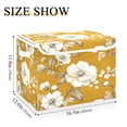 thumbnail image 3 of 16.5x12.6x11.8in Foldable Flip-Top Storage Bin, Dustproof Magic Tape Closure, Ideal for Home & Toy Organization，A Pattern Of White Flowers, 3 of 7