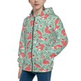 thumbnail image 2 of Pofeuu Autumn Branches Fox and Mushrooms Print Teenage Zipper Hoodie Sweatshirts Hooded Casual Jackets With Pocket For Boys Girls-Medium, 2 of 6