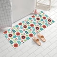 thumbnail image 2 of Pioneer Flower Floral Print Pattern Bathroom Rugs Mat, Non Slip Microfiber Bathroom Rug with Rubber Backing, Soft Mats for Bathroom Floor Tub Shower, 24"x60", 2 of 5
