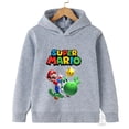 thumbnail image 4 of Ropa infantil con estampado creativo de Super Mario, sudadera informal de calle para hermano, sudadera deportiva para exteriores, sudadera con capucha para hermano de 3 a 14 años, 4 of 4