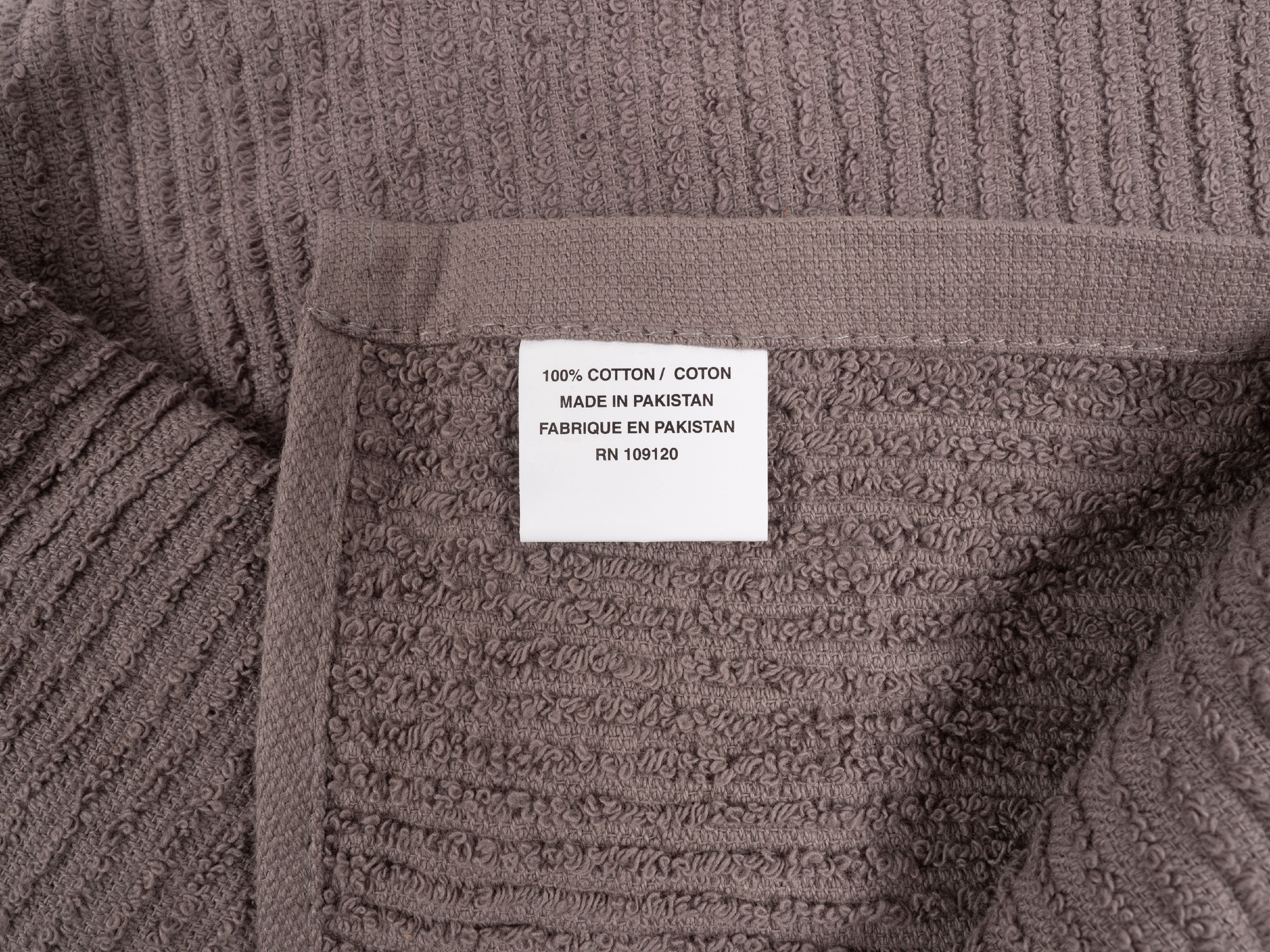 KAF Home Tiburon Mixed Flat And Wave Terry Set Of 6 Kitchen Towels - Pewter