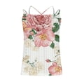 thumbnail image 5 of Puntoco Tops sin mangas para mujer Camiseta sin mangas holgada informal de verano con cuello redondo y estampado a la moda para mujer, 5 of 5