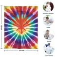 thumbnail image 4 of Colorful Rainbow Tie Dye Spiral Pattern Blanket,Comfortable Soft Flannel Throw Blanket,All Season,Warm Lightweight Blankets for Sofa Bed Couch Living Room Chair,30"x40", 4 of 4