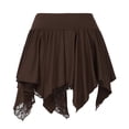 thumbnail image 3 of Vestido Falda De Encaje Una Línea Slim Fit Mujer Traje Diario Corto Plisado Ygjytge Café T L para Mujer, 3 of 9