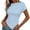 Light Blue, variant on Women's Casual Basic Going Out Crop Tops Slim Fit Short Sleeve Crew Neck Tight T Shirts 2026