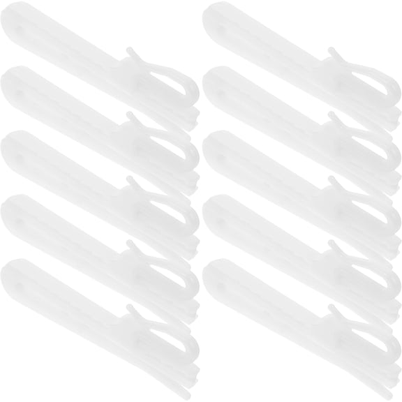 Soimiss Curtain Rod Hooks For Drapes White POM 50Pcs