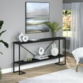 thumbnail image 6 of Evelyn&Zoe Phoebe 64" Wide Rectangular Console Table, Blackened Bronze/Black Grain, 6 of 10