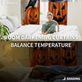 thumbnail image 3 of Fsddascl Halloween Blackout Curtains for Bedroom/Living Room, Thermal Insulated Kitchen Curtains, Vintage Orange Scary Pumpkin Ghost Bird Grommet Darkening Window Treatment Drapes 52"x63"x2, 3 of 6