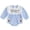 Blue, variant on YDFCWXW Toddler Baby Girl Letter Jesus Loves Me Embroidery Jumpsuit Clothes Romper (Blue, 3-6 Months)