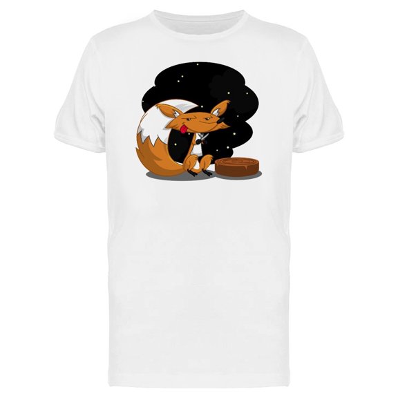Funny Fox Prepares For Dinner Tee Men's -Image by Shutterstock