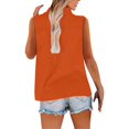 thumbnail image 5 of Omexry Workout Tank Tops Woman Women's Solid Color V-Neck Button Sleeveless Pocket Pullover Fashionable Tank, 5 of 9