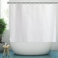 YISURE White Short Shower Curtain 60inch Small Waffle Fabric Bath
