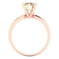 thumbnail image 4 of 1.5 ctw Solitaire Anniversary Ring for Women | Round Cut Natural Morganite | Hyperallergenic Solid 14K Rose Gold, 4 of 5