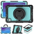 thumbnail image 2 of Case for Lenovo Tab M10 HD 2nd Gen 10.1 inch 2020, 360 Rotating Stand Handle Pencil Holder Shoulder Strap Heavy Duty Shockproof Cover, Sky Blue PC, 2 of 7