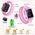 thumbnail image 4 of SHANNA 4G Smart Watch for Girls Boys, Smart Watch Phone with Calling, SOS, GPS, Camera, Flashlight, GPS Tracker for 3-12 Years Kids Birthday Xmas Gift, Purple, 4 of 8
