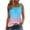 Sky Blue, variant on AherBiu Tank Tops for Women Square Neck Wide Strap Gradient Color Sleeveeless Summer Top Tees Shirts