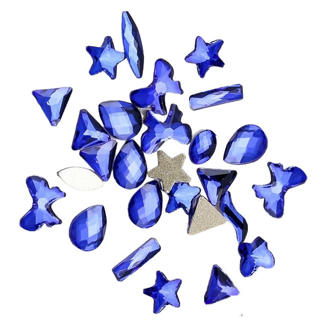 Conjunto de brillo 3D 50 piezas Vogacara decoración de uñas azul