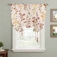 thumbnail image 2 of Orange Yellow Botanical Tie Up Curtains for Windows, Balloon Window Shades, Rustic Country Spring Floral Summer Leaf Kitchen Window Treatments Roll Up Curtain for Basement/Nursery 52"x45", 2 of 8
