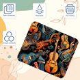 thumbnail image 3 of Musical Instrument Printed Square Mousepad Desk Pad Desk Mat, 8.3x9.8 Inch, Non-Slip Rubber Bottom, Suitable for Office and Gaming, 3 of 6