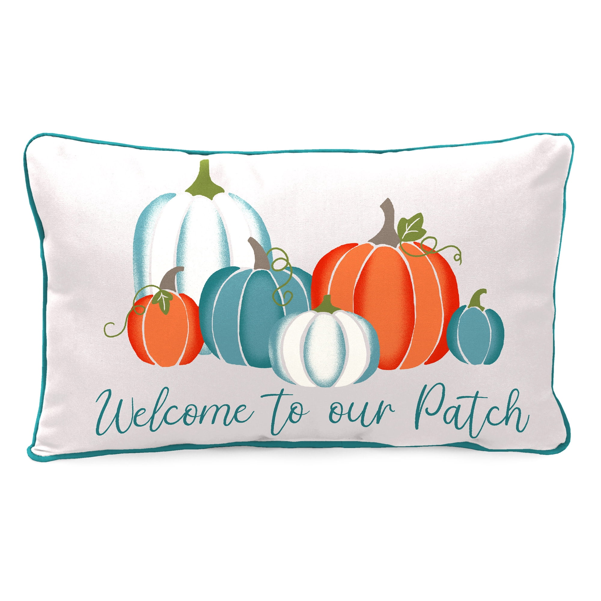 Jordan Manufacturing 12" x 16" Rectangular Outdoor Lumbar Throw Pillow with Welt